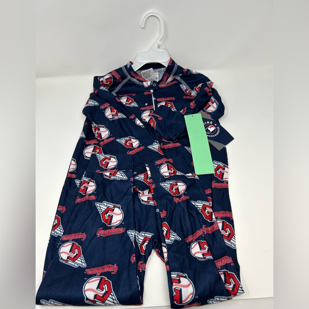 NWT MLB Kids 3T Baseball Pajama Cleveland Guardians